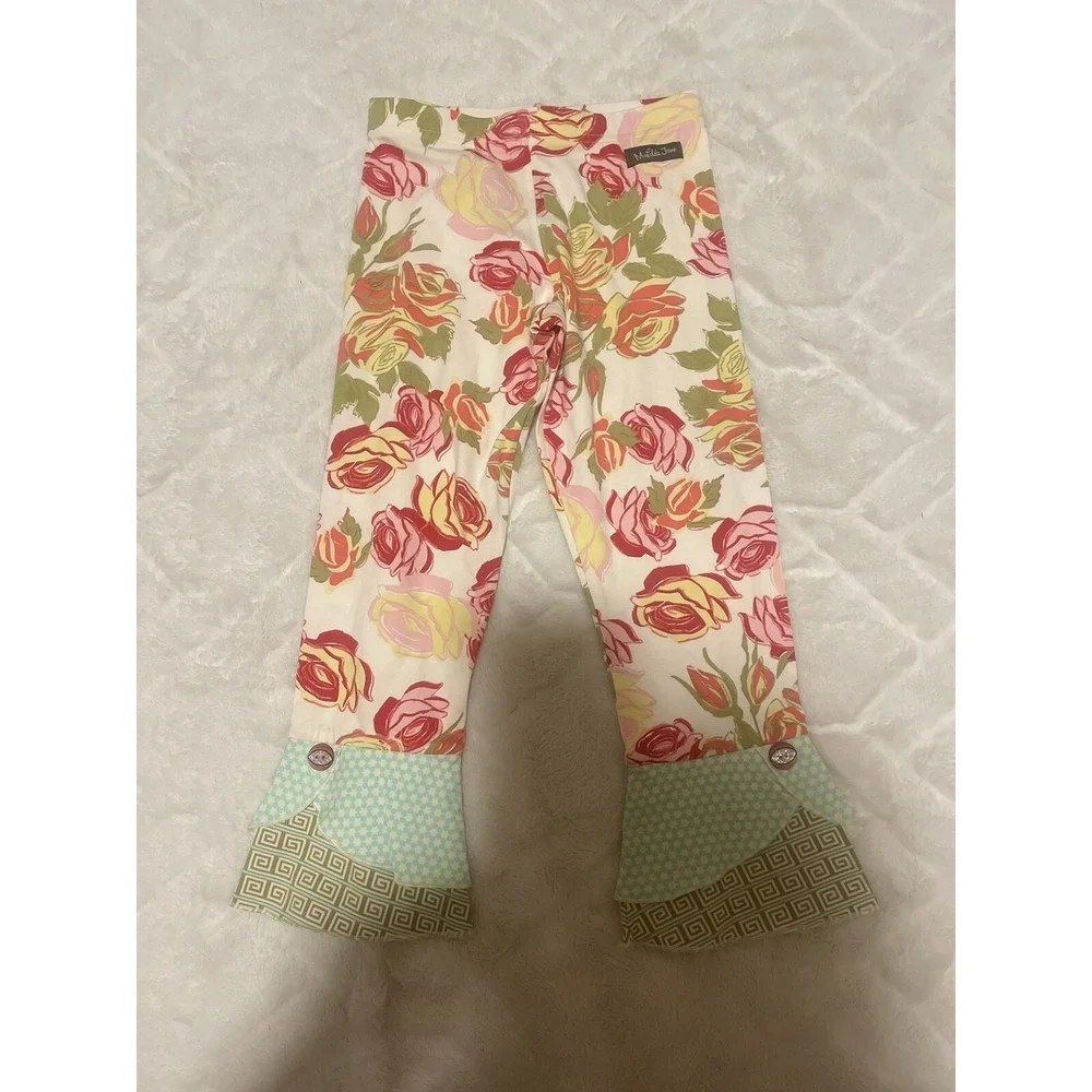 Matilda Jane Girls‎ size 6 Serendipity Scrappy Floral Leggings New
